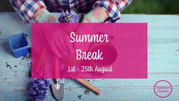 Taking our Summer Holidays…..