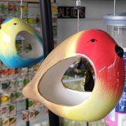 Ceramic Blue Tit & Robin Bird Feeders